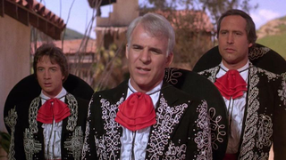 Steve Martin, Chevy Chase, and Martin Short learn the meaning of “infamous”